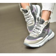  fox shoes r973116004 grey/lilac thick soled sneakers sneakers