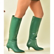  fox shoes green women`s low heeled boots