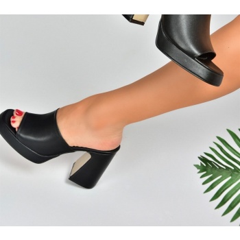 fox shoes women`s black thick heeled σε προσφορά