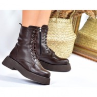  fox shoes brown thick soled women`s daily boots boots