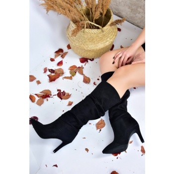 fox shoes women`s black suede thin σε προσφορά