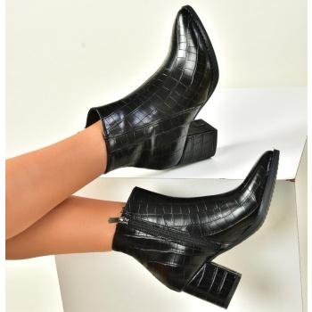 fox shoes women`s black crocodile print σε προσφορά