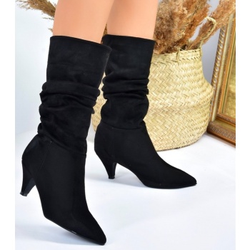 fox shoes women`s black suede short σε προσφορά