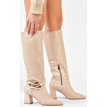 fox shoes nude women`s thick heeled σε προσφορά