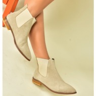  fox shoes beige suede women`s daily boots