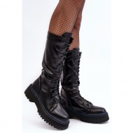  leather boots, lace-up boots with zipper, black zoraida