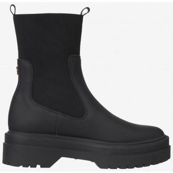 black leather ankle boots tommy