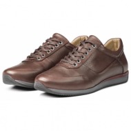  ducavelli lion point men`s casual shoes from genuine leather with plush sheepskin brown.