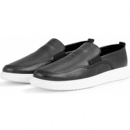  ducavelli seon genuine leather men`s casual shoes, loafers, summer shoes, light shoes black.