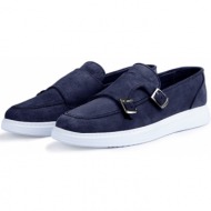  ducavelli airy genuine leather & suede men`s casual shoes, suede loafers, summer shoes navy blue.