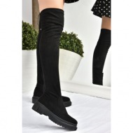  fox shoes black stretch notebook flexible suede women`s boots