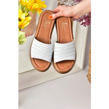 fox shoes white genuine leather women`s σε προσφορά