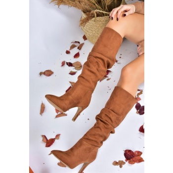 fox shoes women`s tan suede stiletto σε προσφορά