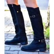  fox shoes black suede women`s daily boots