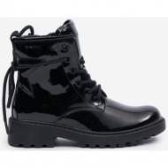  black girly ankle boots geox casey - girls