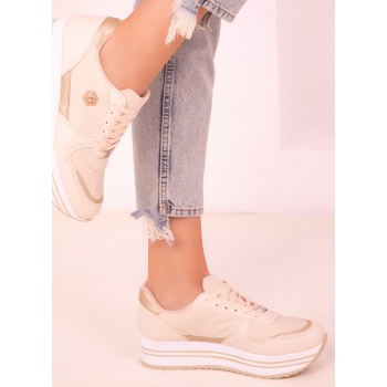 soho beige women`s wedge sports shoes σε προσφορά