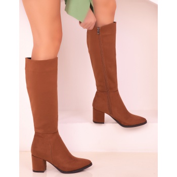 soho tan women`s suede boots 18348 σε προσφορά