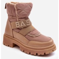  women`s insulated snow boots with zipper beige zeva