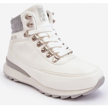 trapper lace-up trekking boots white σε προσφορά