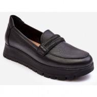  leather platform shoes with embellishment, black lemar lehira