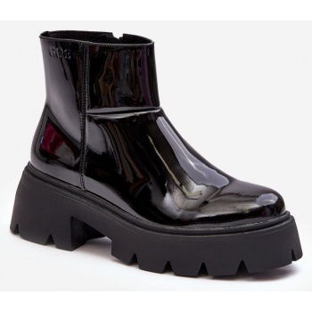 patent leather women`s shoes goe black σε προσφορά