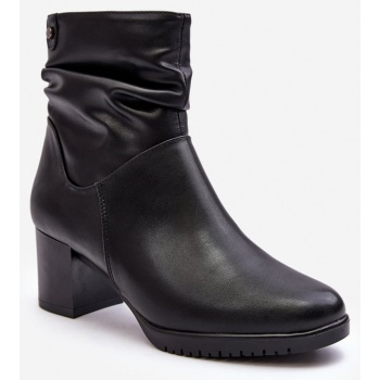 women`s pressed ankle boots - black σε προσφορά