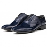  ducavelli tuxedo genuine leather men`s classic shoes navy blue
