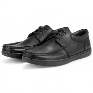  ducavelli jazzy genuine leather men`s casual shoes black