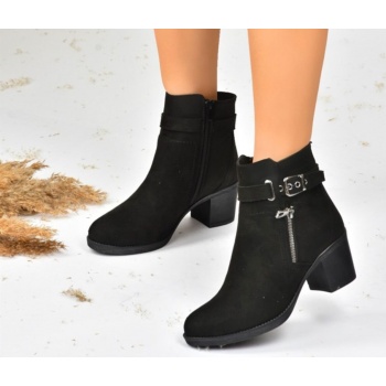 fox shoes women`s black suede thick σε προσφορά