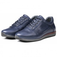  ducavelli lion point men`s casual shoes from genuine leather with plush shearling, navy blue.