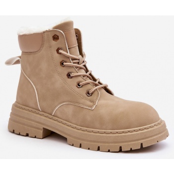 women`s fur insulated trappers beige σε προσφορά