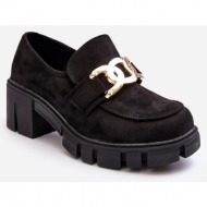  suede women`s shoes with decoration, black rullenes