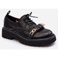  women`s leather shoes d&a black