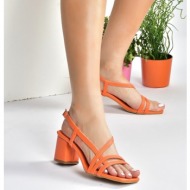 fox shoes orange women`s heeled shoes