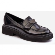  women`s loafers with flat heels black venla