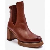  lemar liresa lemar brown leather high heeled ankle boots