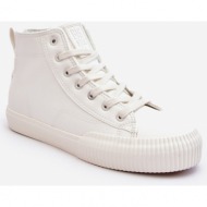  women`s insulated sneakers with zipper white big star mm274017