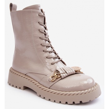 women`s patented work boots with σε προσφορά