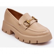  women`s loafers with decoration beige peuria