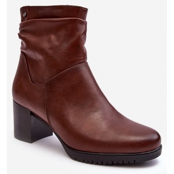 women`s pressed ankle boots brown liriam σε προσφορά