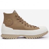  converse chuck taylor brown leather platform ankle sneakers - men`s