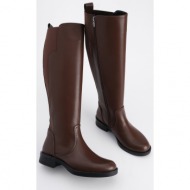  marjin women`s knee-length zippered daily boots helass brown