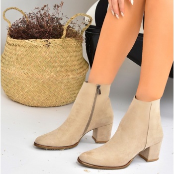 fox shoes beige suede women`s boots σε προσφορά