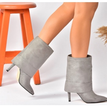 fox shoes women`s gray suede thin σε προσφορά