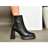  fox shoes r282230209 women`s black thick heeled boots