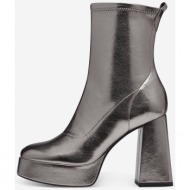  tamaris women`s metallic heeled boots in silver - women