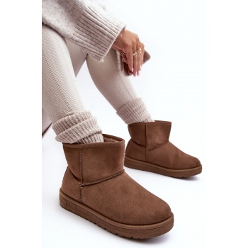 women`s snow boots insulated with brown σε προσφορά