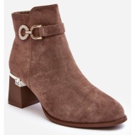  fashionable women`s brown suede ankle boots nola