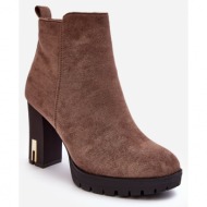  suede classic high heels brown amy