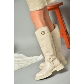 fox shoes beige women`s zippered boots σε προσφορά